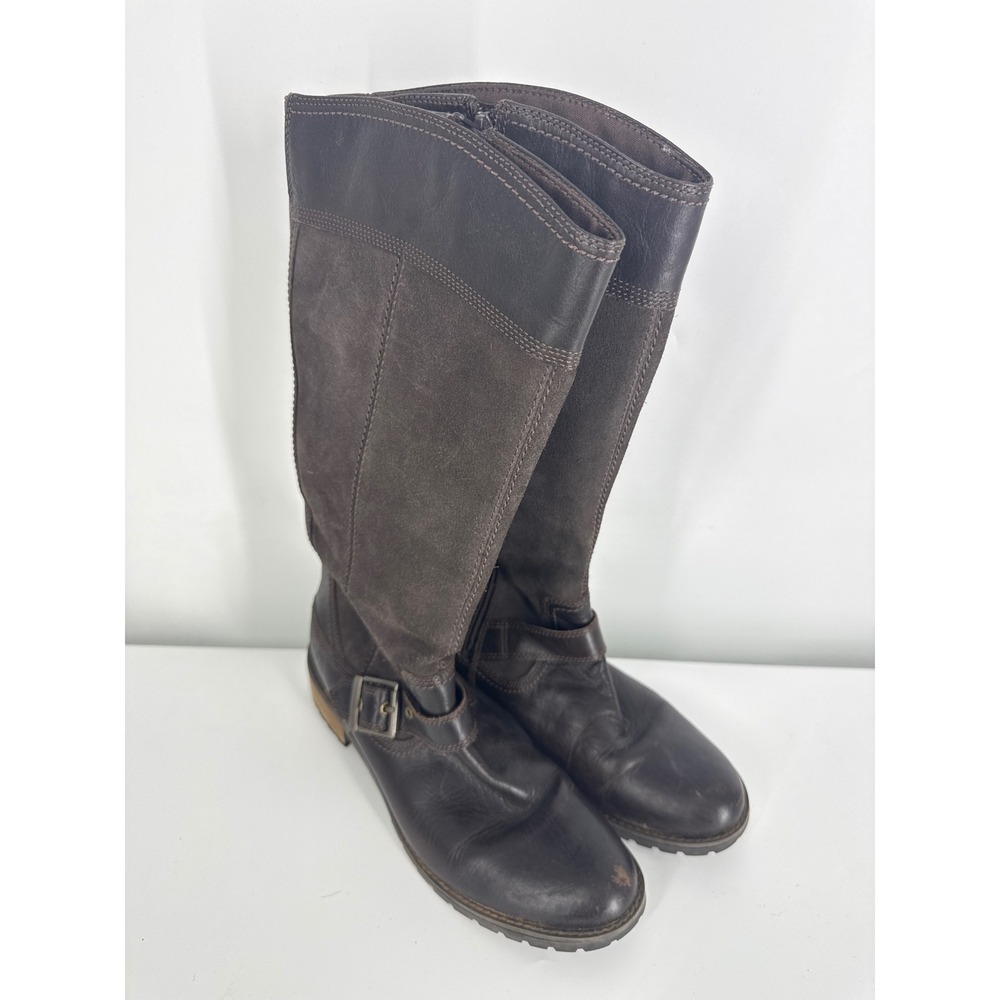 Timberland 8323A Leather Suede Tall Riding Boots Size 9.5 Equestrian Fall Ranch